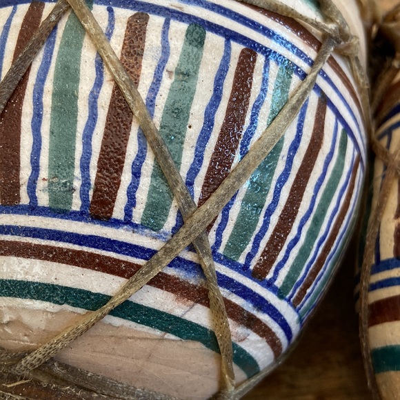 Vintage Moroccan Small Ceramic Drum Set - Picture 9 of 10